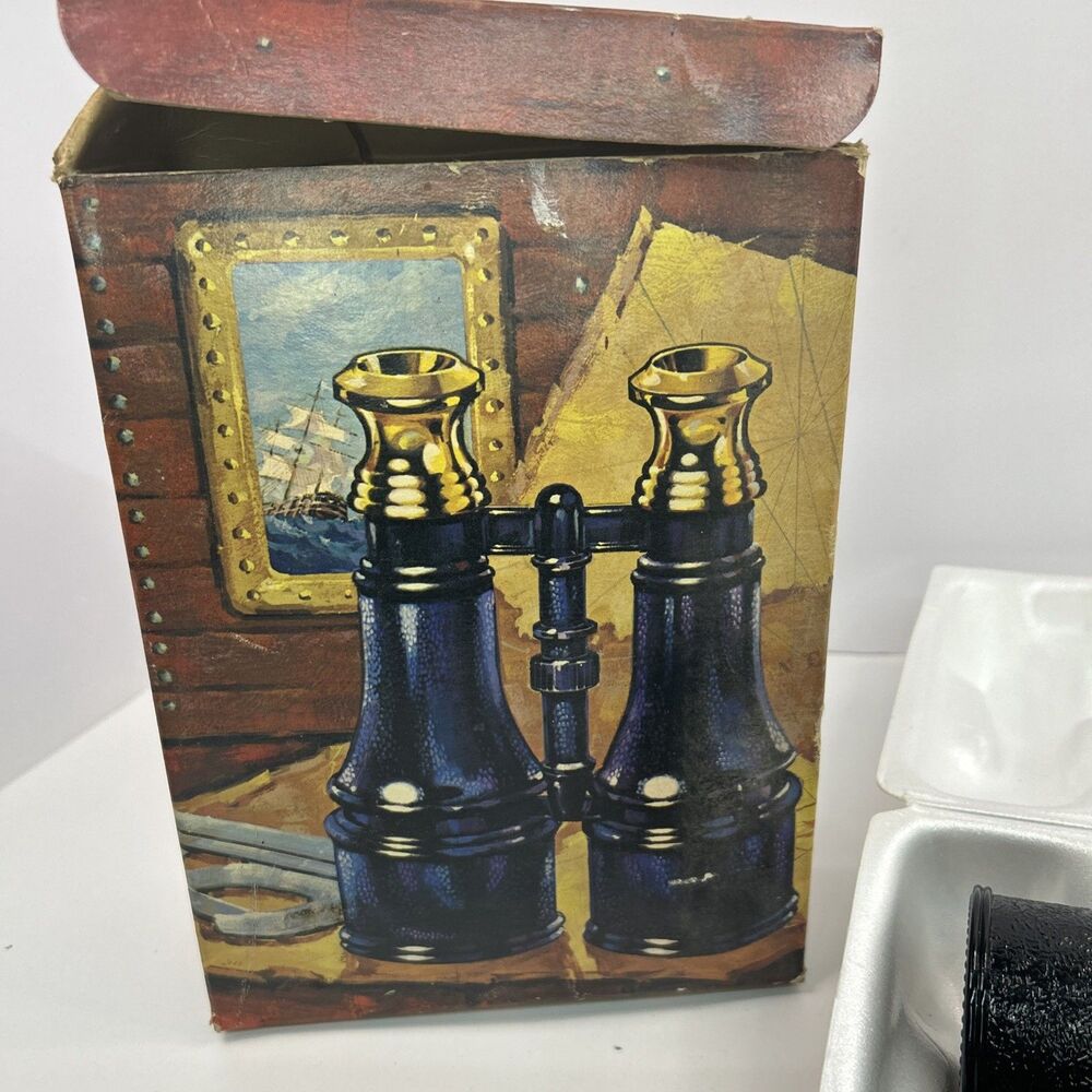 1973 Avon Marine Binoculars Decanter Set Tai Winds Cologne Box Almost Full